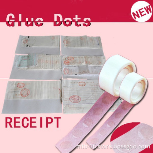 Removable Glue Dots for Receipts